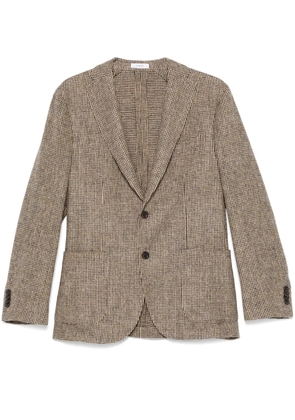 Boglioli monogram-jacquard blazer - Yellow