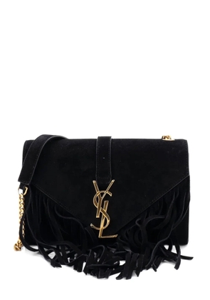 Saint Laurent Pre-Owned Classic Monogram Fringe Suede Small crossbody bag - Black