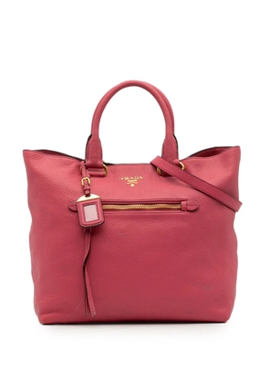 Prada Pre-Owned 2000-2025 Vitello Daino Open Convertible Tote satchel - Pink