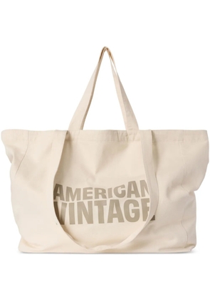 American Vintage Lycaz logo-print tote bag - Neutrals