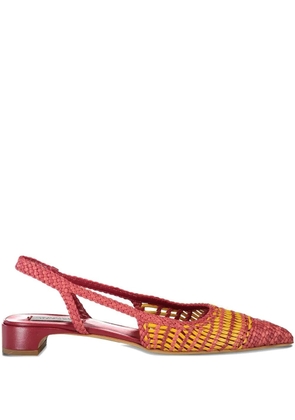 Gabriela Hearst 25mm Perro interwoven slingback pumps - Pink