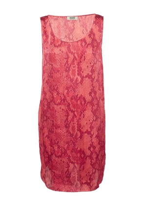 Moschino Pre-Owned snakeskin-print sleeveless dress - Red