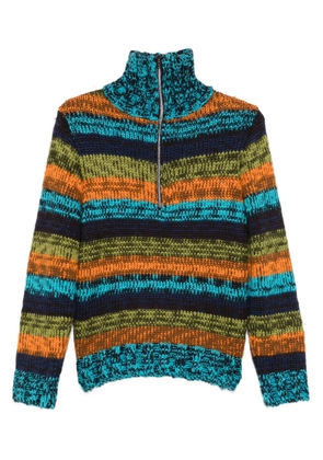 Romeo Gigli Pre-Owned 2001-2002s striped zip sweater - Blue