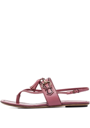Gucci Pre-Owned leather flat sandals - Red