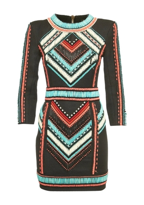 Balmain Pre-Owned beaded mini dress - Black