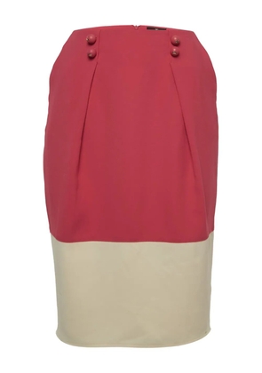 Elisabetta Franchi pre-owned contrast-panel pencil skirt - Pink