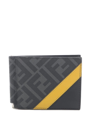 Fendi Pre-Owned 2010-2025 FF Monogram Diagonal card holder - Black
