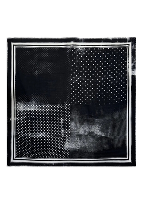 Destin polka-dot striped scarf - Black