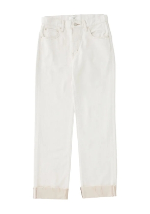 Moussy Vintage cuffed high-waist jeans - WHITE