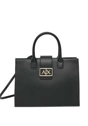 Armani Exchange logo-metal tote bag - Green