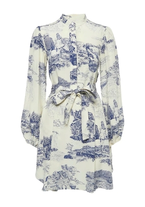 Chloé Pre-Owned romantic-print silk mini dress - White