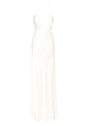 Michelle Mason Cutout Detail gown - White