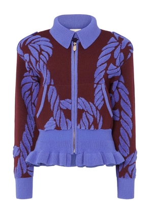 Temperley London geometric-pattern cardigan - Red