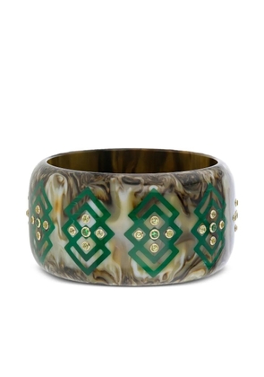 Mark Davis 18K yellow gold bakelite bracelet - Green