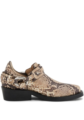 Rabanne XL Link biker ankle boots - Neutrals