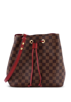 Louis Vuitton Pre-Owned NeoNoe Handbag Damier with Leather MM bucket bag - Brown