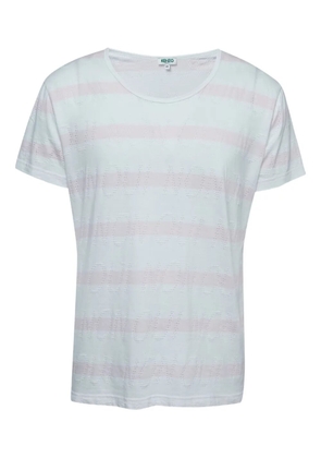 Kenzo Pre-Owned striped cotton T-shirt - Blue