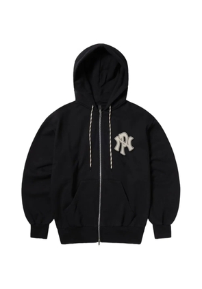 NO PROBLEMO embroidered zip hooded sweatshirt - Black