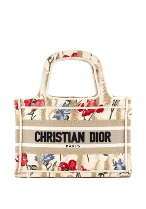 Christian Dior Pre-Owned Book Embroidered Canvas Mini tote bag - Metallic