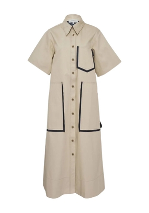 Lee Mathews Henry shirt midi dress - Neutrals
