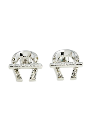 Aigner Vintage crystal-embellished earrings - Silver