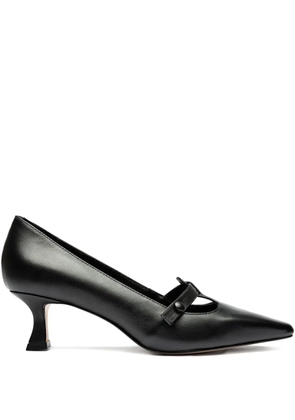 Sarah Chofakian 45mm button-detail pointed-toe pumps - Black