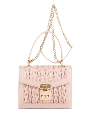 Miu Miu Pre-Owned pleated flap bag - Neutrals