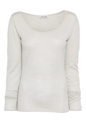 Low Classic neck knitted top - Grey