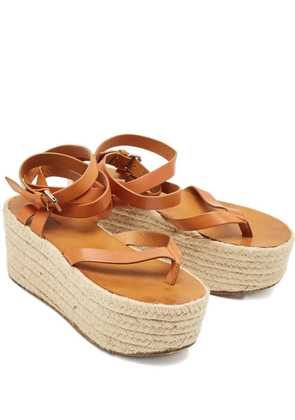 Isabel Marant Vintage platform ankle-strap sandals - Brown