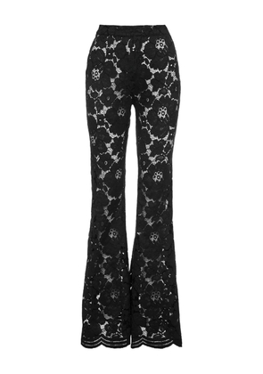 Ana Radu floral-lace trousers - Black