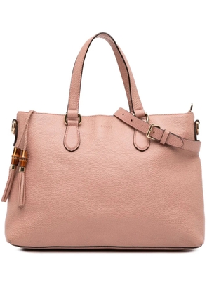 Gucci Pre-Owned 2016-2025 Leather Bamboo Tassel satchel - Pink