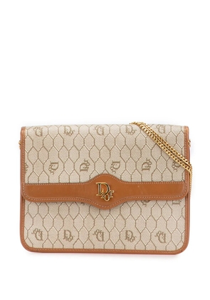 Christian Dior Pre-Owned 20th Century Honeycomb Coated Canvas Chain shoulder bag - Brown