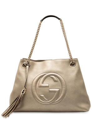 Gucci Pre-Owned 2016-2025 Medium Metallic Leather Soho Chain tote bag - Gold