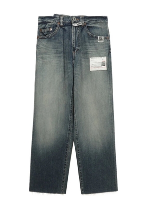 Maison MIHARA YASUHIRO frayed-hems wide-leg jeans - Blue