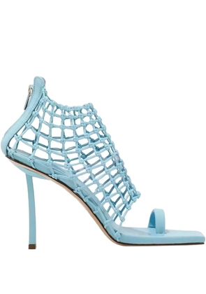 Le Silla 100mm openwork square-toe sandals - Blue