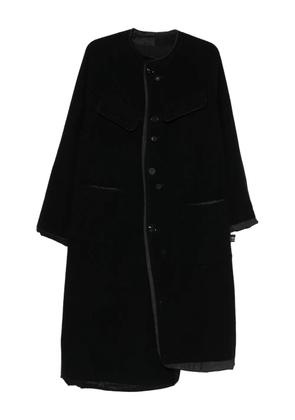 Undercover buttoned-trimmed coat - Black