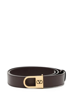 Valentino Garavani logo-debossed belt - Brown