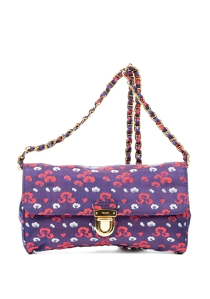 Prada Pre-Owned floral-print shoulder bag - Purple