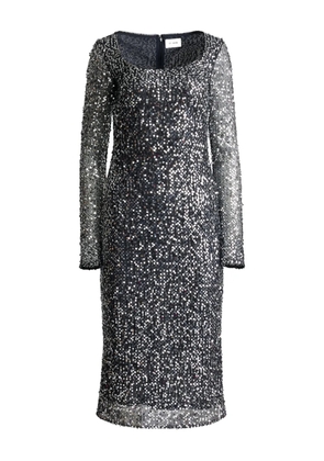 St. John paillette scoop-neck midi dress - Black