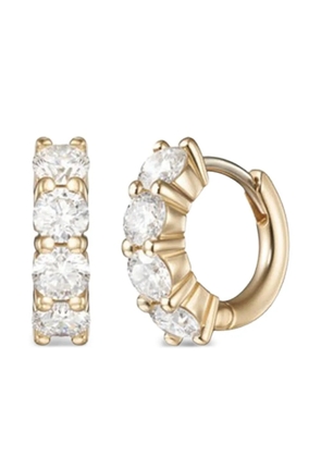 Melissa Kaye 18K yellow gold diamond Huggie hoop earrings