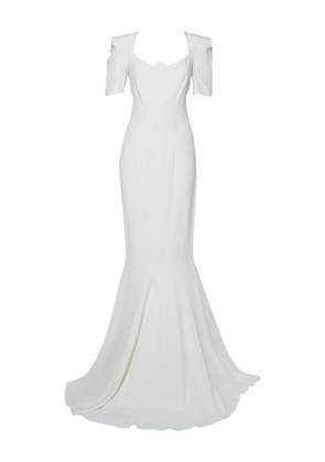 Roland Mouret satin maxi dress - White