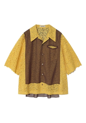Undercover lace collared shirt - Yellow