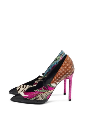 Saint Laurent Pre-Owned Anja print-detail pumps - Black