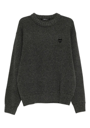 SONGZIO panther-embroidered jumper - Grey