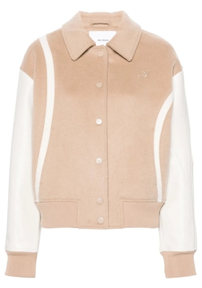 Axel Arigato Bay wool-blend varsity jacket - Neutrals