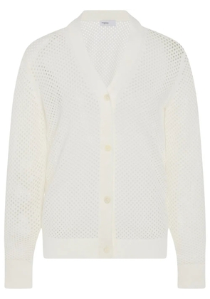 Rosetta Getty mesh pointelle cardigan - White