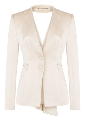 Alberta Ferretti cut-out satin blazer - White