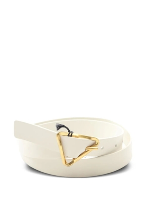 Bottega Veneta Pre-Owned 2020s triangle-grasp leather belt - White