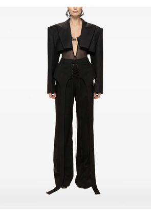 NISSA cropped blazer - Black