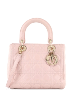 Christian Dior Pre-Owned Lady Dior Bag Cannage Quilt Lambskin Medium satchel - Pink